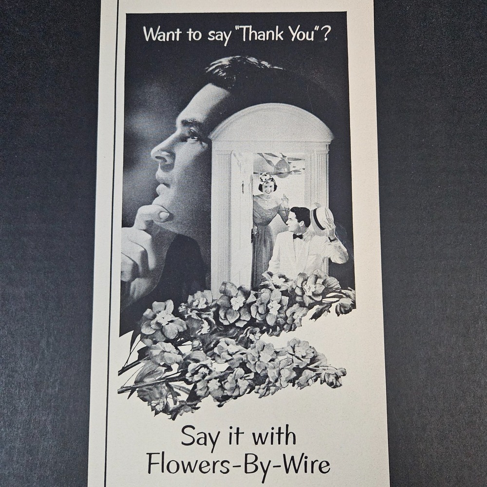 1951 Florists Telegraph Delivery Association Flowers-By-Wire Vintage Print Ad